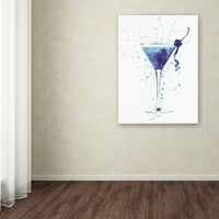 Търговска марка изящно изкуство коктейл напитки стъклен акварел и платно изкуство от Майкъл Томпсет